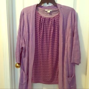 Purple cardigan set